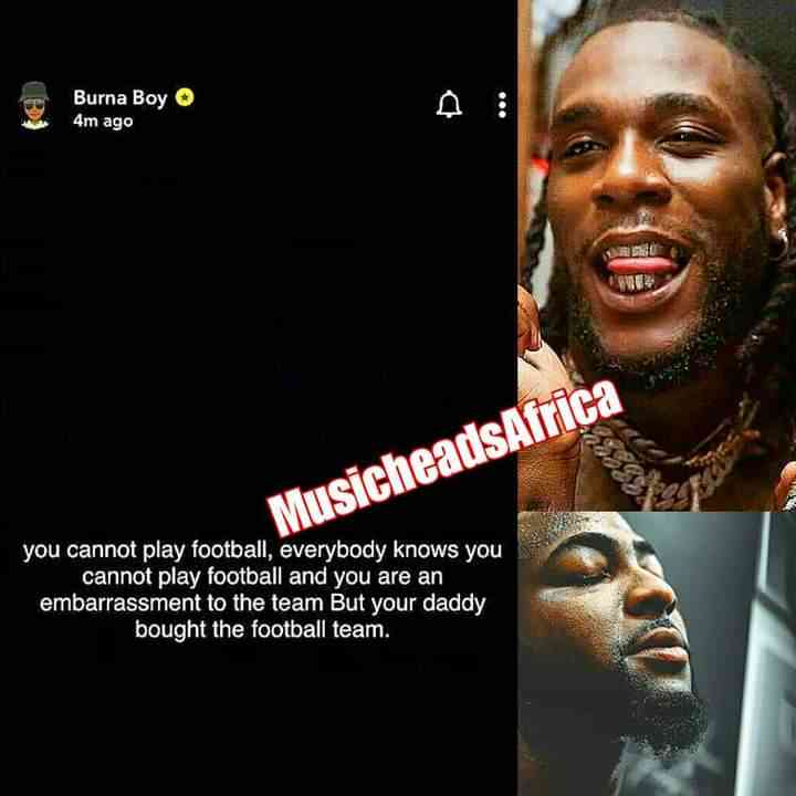 BOOM⛔ 😱BurnaBoy has just replied Davido👇👇 | MirrorLog