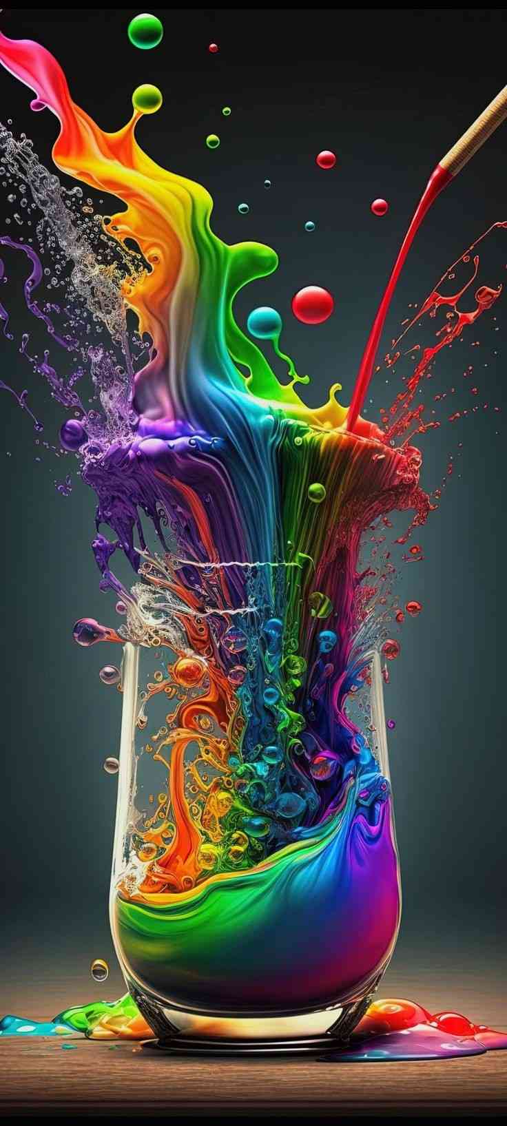 3D Color Paint Splash #wallpaper #3d - MirrorLog