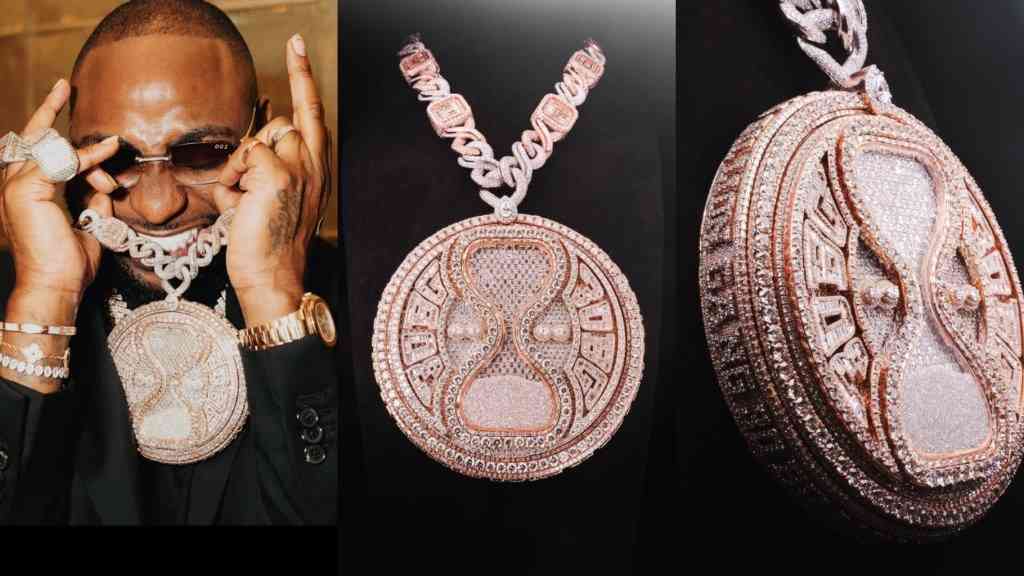 A Nigeria celebrity musicain Davido bespoke pendant, dedicated to the success of his new album TIMELESS | MirrorLog