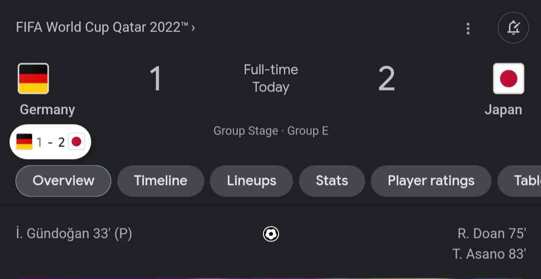 World cup - Germany vs Japan | MirrorLog