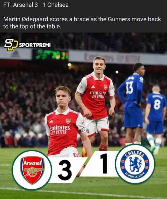 Arsenal vs Chelsea | MirrorLog