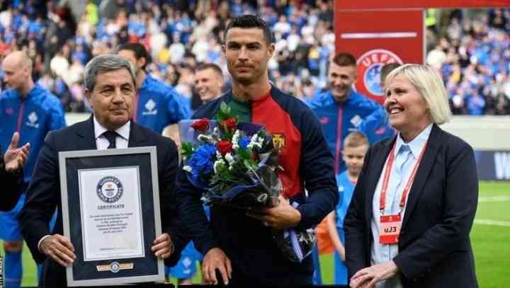 Cristiano Ronaldo Grabs Another Guinness World Record | MirrorLog