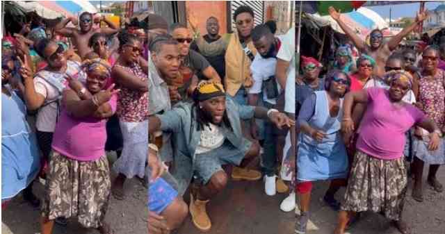 Burna Boy shows love to Ghanaian market women dancing to his song [VIDEO | MirrorLog