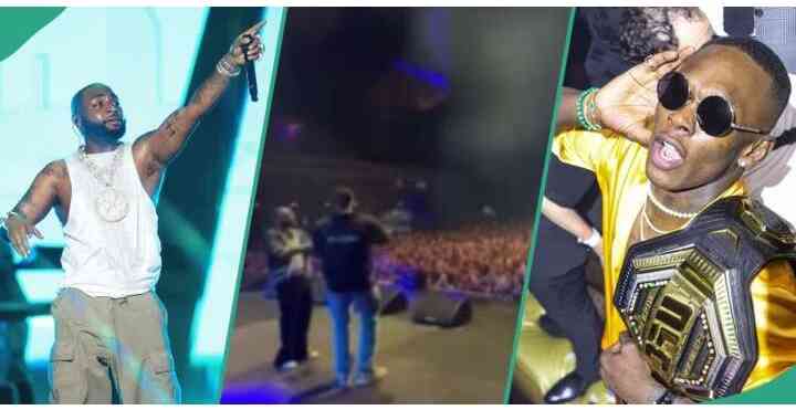 Davido Brings Israel Adesanya on Stage at New Zealand Show, They Dance to Unavailable in Fun Video | MirrorLog