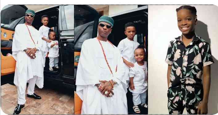 Where is his first son?” – Outrage as Wizkid strikes a pose with his children without Bolu | MirrorLog