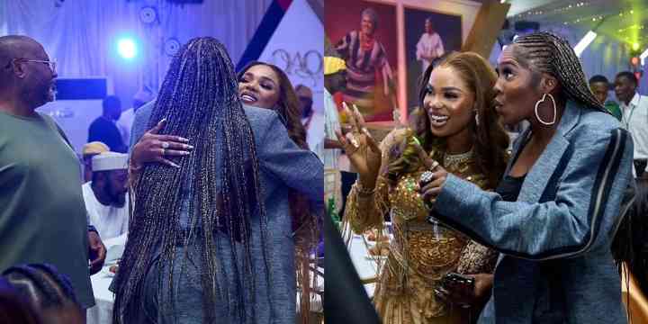 Actress, Iyabo Ojo excited as she meets Tiwa Savage | MirrorLog